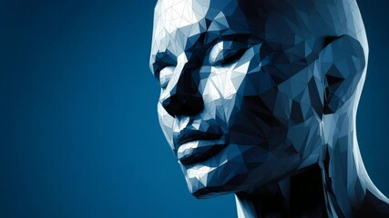 Poster - Geometric Figure Signifies Digital Avatars in Modern Design Generative AI