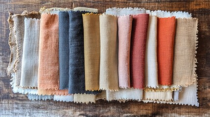 Poster - Fashion designer choosing fabric swatches for new clothes collection