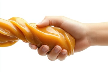 Aufkleber - Hands engaging in a firm handshake representing agreement and partnership in a professional setting