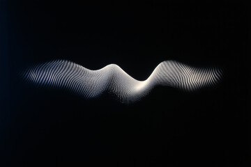 Poster - Abstract Waveform: An artistic display of a flowing waveform with smooth, dynamic curves against a dark backdrop.