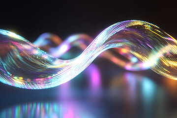 Aufkleber - Dynamic Lights Stream: A captivating display of flowing lights, weaving a vibrant path of illumination. This stunning visualization creates a mesmerizing dance of energy.