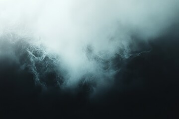 Poster - Dramatic cloud formation creating an ethereal atmosphere against a dark backdrop in a serene setting