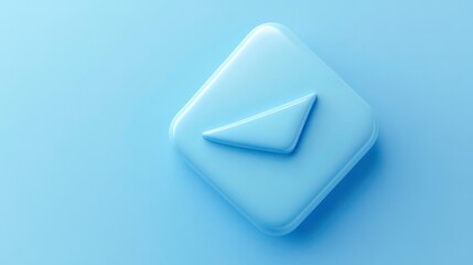 Aufkleber - Sleek Follow Icon. Modern 3D Button Design on Soft Blue Backdrop, Perfect for Social Media Engagement
