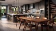 © Global Stock - A photo of an open-concept kitchen and dining area