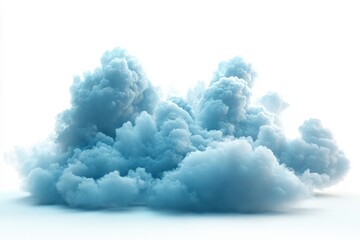 Aufkleber - Fluffy blue clouds floating gracefully in a bright sky, capturing the essence of tranquility and beauty