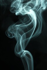 Aufkleber - Ethereal Smoke Swirls on a Dark Background Creating a Mystical Atmosphere : Generative AI