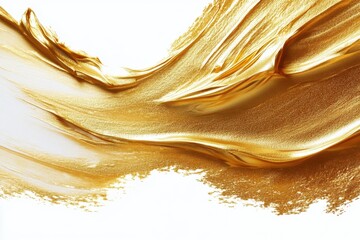 Aufkleber - Golden strands of shiny hair flow gracefully, illuminated by soft light, showcasing stunning texture and vibrant color in an artistic presentation at any time