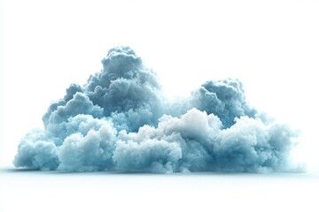 Aufkleber - Fluffy blue clouds floating gracefully in a bright sky, capturing the essence of tranquility and beauty