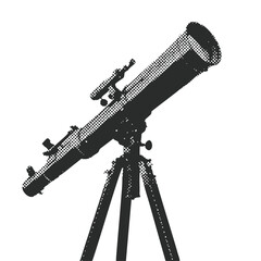 Wall Mural - telescope halftone grunge vector design element