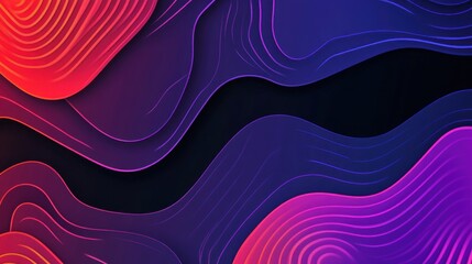 Poster - Abstract wavy background with vibrant colors and dynamic lines for modern design projects and artistic presentations
