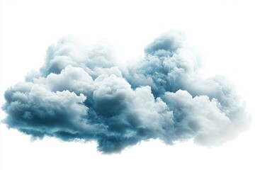 Poster - Soft, fluffy clouds floating in a bright sky during a serene afternoon give a calming atmosphere to the open space above