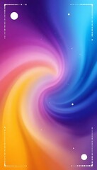 Aufkleber - Abstract colorful swirling gradient with framed dot elements background