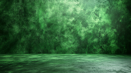 Poster - Emerald green plain wallpaper background with a bright and simple tone, symbolizing growth, renewal, and balance; blurred and empty with space for text or design, peaceful and elegant.


