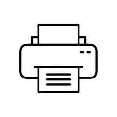 Poster - Printer Icon - Outline Style