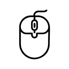 Fototapete - Computer Mouse Icon - Line Art