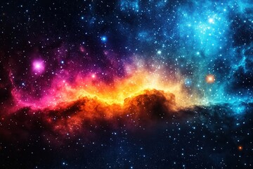 Aufkleber - Starry night sky showcasing prominent constellations with bright stars visible against a deep blue backdrop