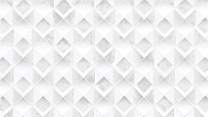 Poster - Seamless white geometric vector pattern with a 3D tile illusion. abstract geometric background