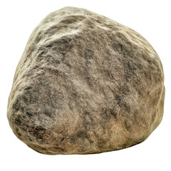 Poster - Large textured rock with unique patterns displayed on a dark black background for nature and geology themes isolated on transparent background..