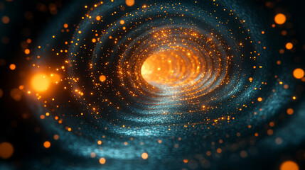 Poster - Abstract sci-fi tech background with shiny radial blur and grainy film noise. Futuristic motion circles create a modern, minimal backdrop ideal for web design, banners, and digital prints.

