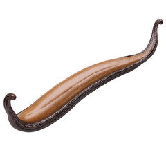 Aufkleber - Long curved brown object with unique shape and texture captured in a detailed close-up against a soft background isolated on transparent background..