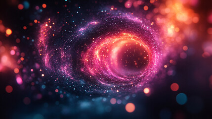 Poster - Abstract sci-fi tech background with shiny radial blur and grainy film noise. Futuristic motion circles create a modern, minimal backdrop ideal for web design, banners, and digital prints.

