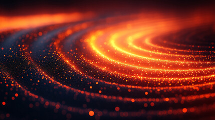 Poster - Abstract sci-fi tech background with shiny radial blur and grainy film noise. Futuristic motion circles create a modern, minimal backdrop ideal for web design, banners, and digital prints.


