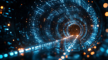 Poster - Abstract sci-fi tech background with shiny radial blur and grainy film noise. Futuristic motion circles create a modern, minimal backdrop ideal for web design, banners, and digital prints.

