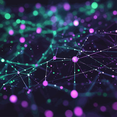 Poster - connection concept: data, networks, technology, abstract design