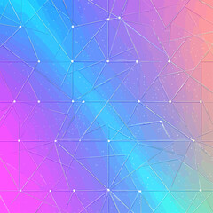 Poster - Gradient Mesh Network on Holographic Background