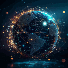 Poster - Global Network Connection Technology Around Earth