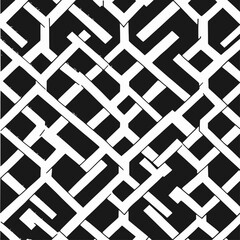 Poster - Geometric Black and White Pattern