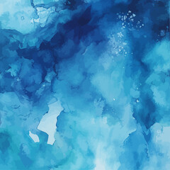 Poster - Abstract Watercolor Background in Shades of Blue