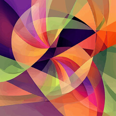 Poster - Abstract Geometric Design in Vivid Colors