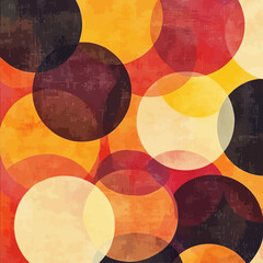 Poster - Abstract Geometric Circles in Warm Colors