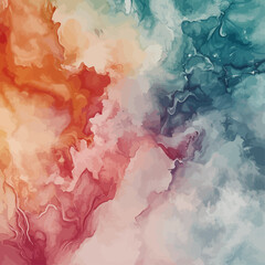 Poster - Abstract Fluid Art with Vibrant Colors and Soft Textures