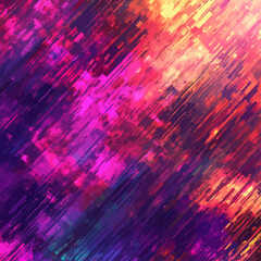Poster - Abstract Colorful Diagonal Lines and Lightburst