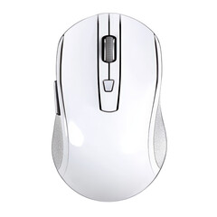 Poster - Computer mouse on a desk with a modern laptop and accessories for efficient work and productivity isolated on transparent background..