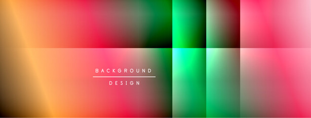 Poster - Abstract gradient background. Vibrant colors blend smoothly. Rectangular shapes create modern design. Text reads background design.
