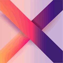 Poster - Abstract Geometric Design with Color Gradient and Shadow Effect