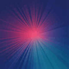 Poster - Abstract Radiant Burst with Gradient Colors