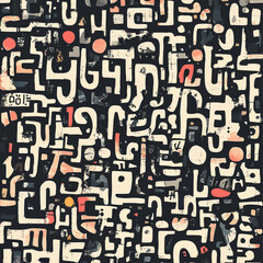 Poster - Abstract Graphic Pattern with Geometric Shapes and Textures