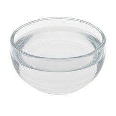Aufkleber - Elegant clear bowl with a smooth surface reflecting light perfectly in a minimalist setting on a neutral background isolated on transparent background..