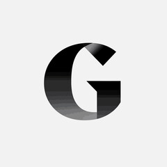 Poster - Modern G Letter Graphic on White Background