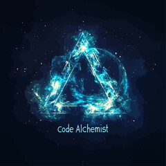 Poster - Code Alchemist Triangle Abstract Concept