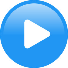 glossy play button icon vector. video, symbol, sign