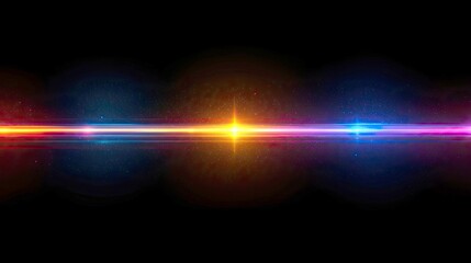Poster - Cosmic Light Rays: A vibrant abstract of cosmic energy and stellar radiance, glowing with otherworldly colors and textures.