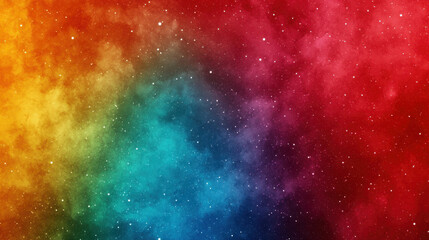 Wall Mural - Vibrant Nebula with Colorful Clouds and Stars in Deep Space Background
