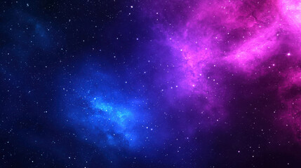 Wall Mural - Colorful Nebula in Outer Space with Stars and Cosmic Dust Against a Dark Background