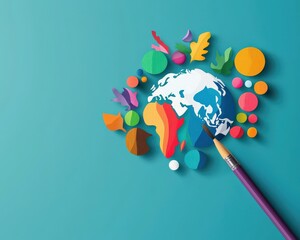 Aufkleber - Artful Earth: Crafting a Palette of Sustainable Practices