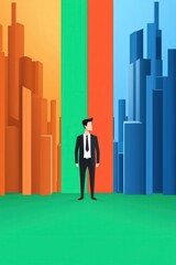 Aufkleber - Digital and traditional business models comparison